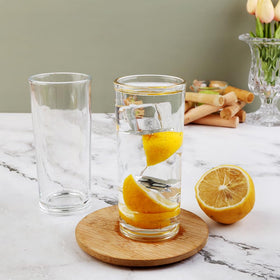 BTGLLAS lead-free crystal highball glasses offer comfortable grip and durability.
