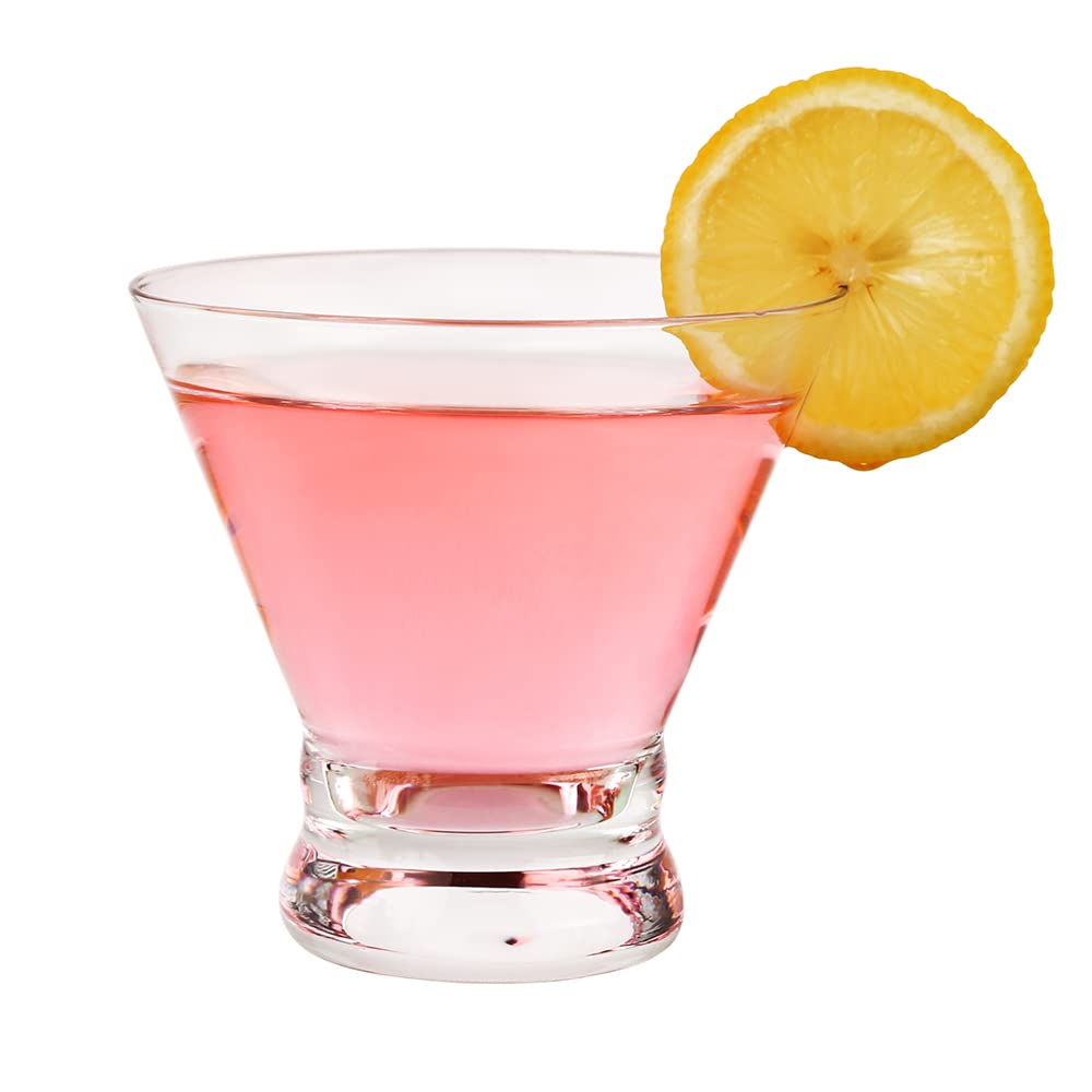 BTGLLAS martini glasses featuring a decorative wide rim for presentation