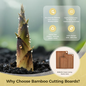 BTHW bamboo cutting board dual-sided design for versatile prep