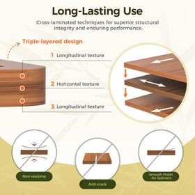 BTHW bamboo cutting board deep juice groove helps contain liquids