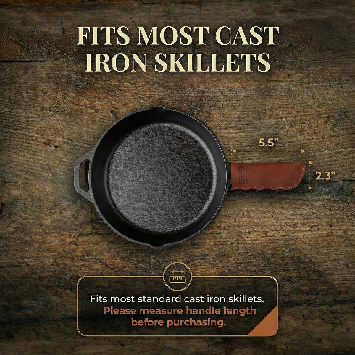 BTLUX handcrafted Georgia leather handle cover highlights artisan craftsmanship.