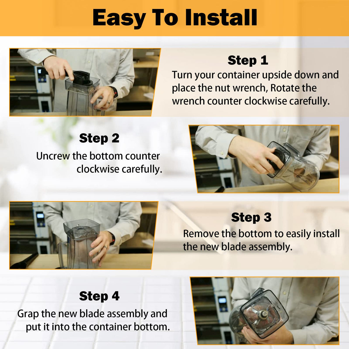 BTNTVEN installation guide highlighting simple steps to replace the blade.