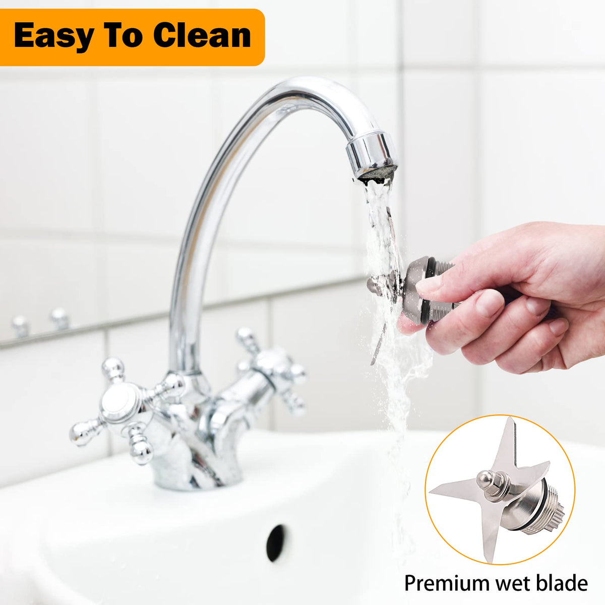 BTNTVEN rust-proof stainless steel blade demonstrating long-lasting blending capability.