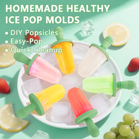 btrfe silicone popsicle molds soft-grip handles for small hands