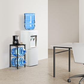 BTY black finish storage stand for kitchen and office spaces