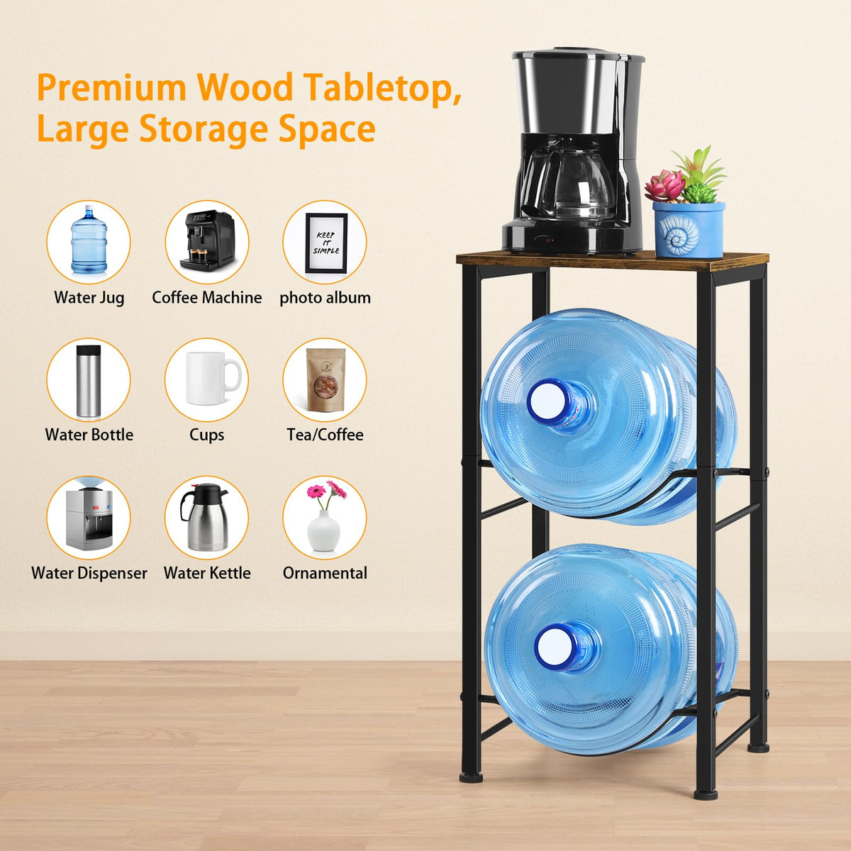 BTY solid particle board top shelf adds versatile surface