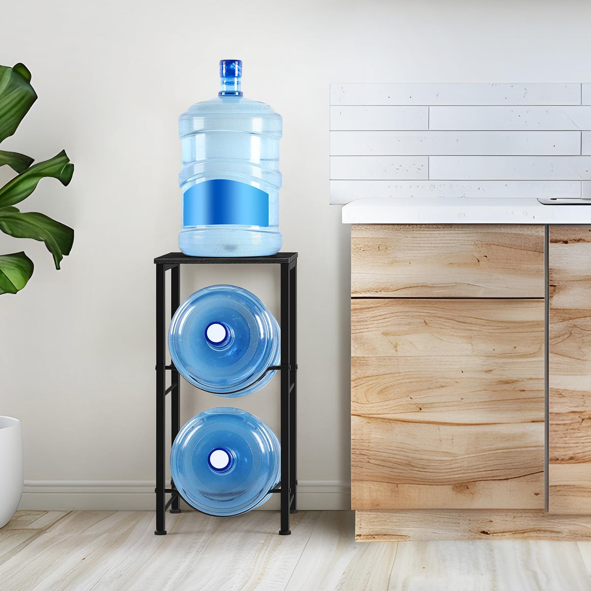 BTY top-shelf design accommodates a water dispenser or coffee maker