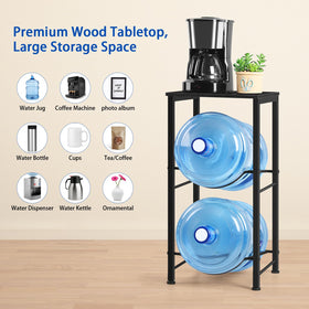 BTY water jug rack side profile highlights stable metal frame