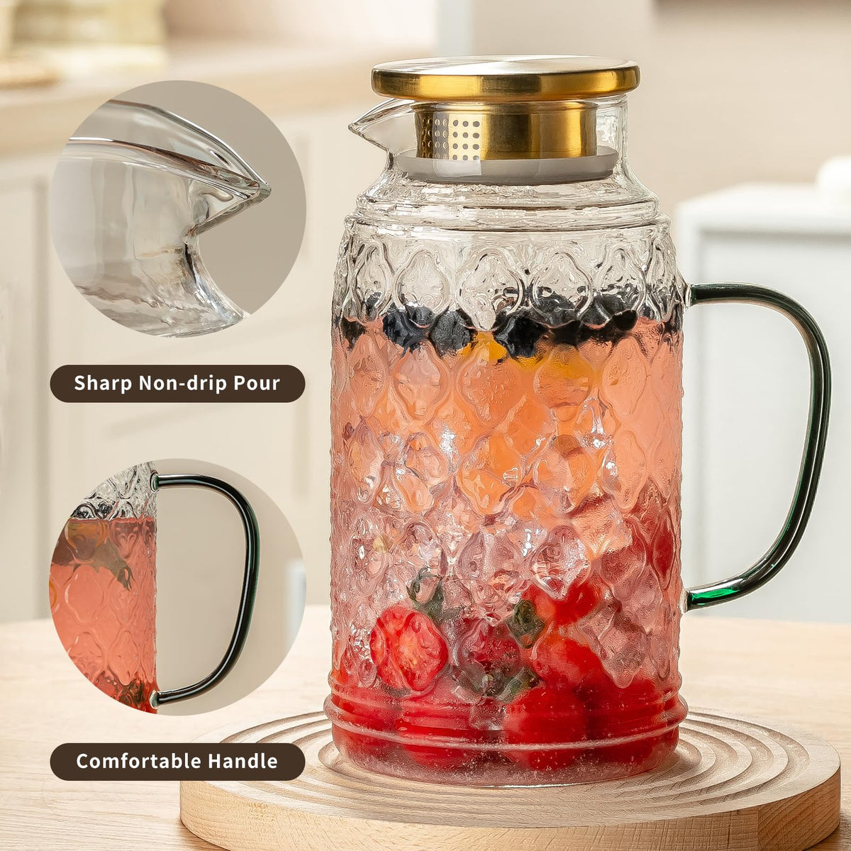Clear borosilicate glass for clean, versatile beverage service