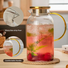 Buaic 84oz capacity pitcher suits family gatherings and group meals.
