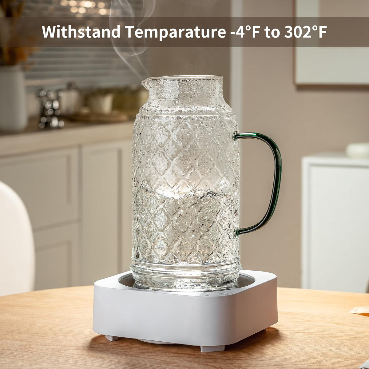 Pitcher filled with iced tea, showcasing refreshing cold drinks
