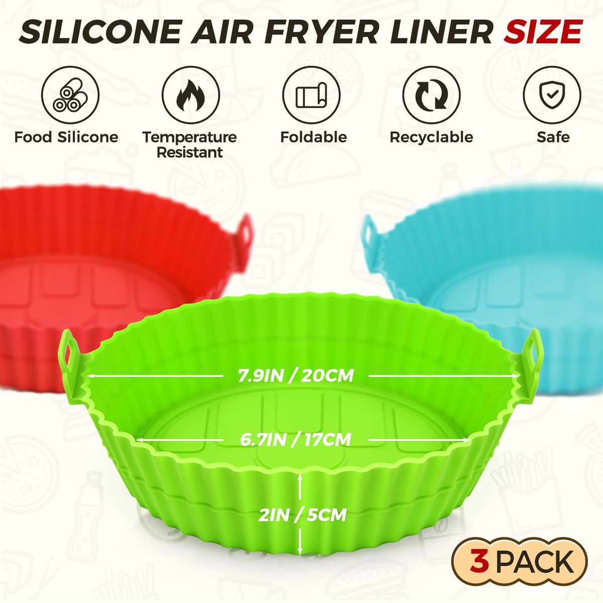 Close-up of Buauty silicone liner material showing a smooth non-stick surface for easy release.