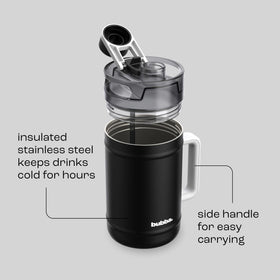 Bubba bottle with comfy handles for a secure grip