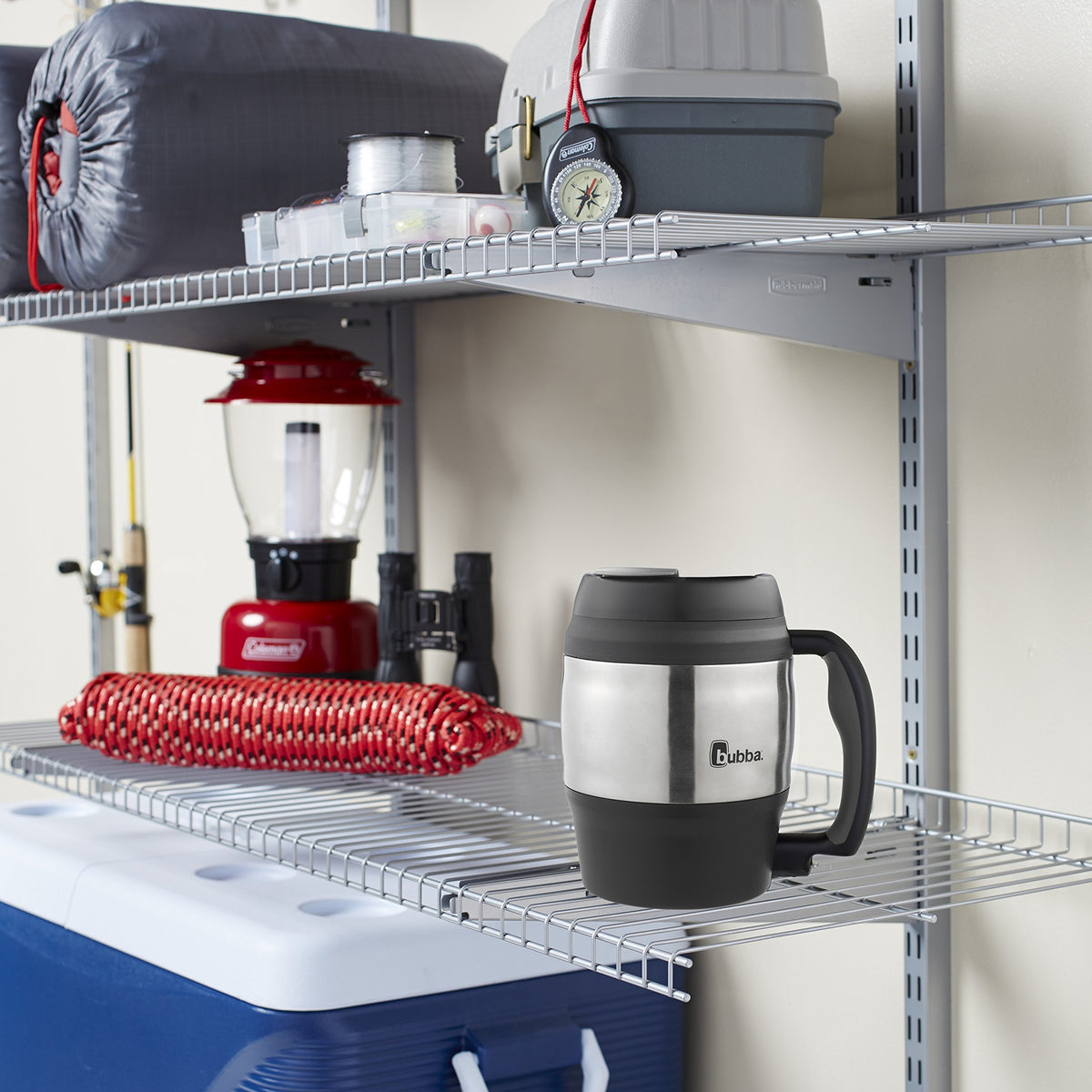 Bubba BPA-free construction with stainless steel band resists dents.