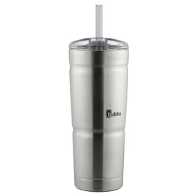 Bubba Envy 24oz tumbler with stainless steel body and straw, keeps drinks cold.