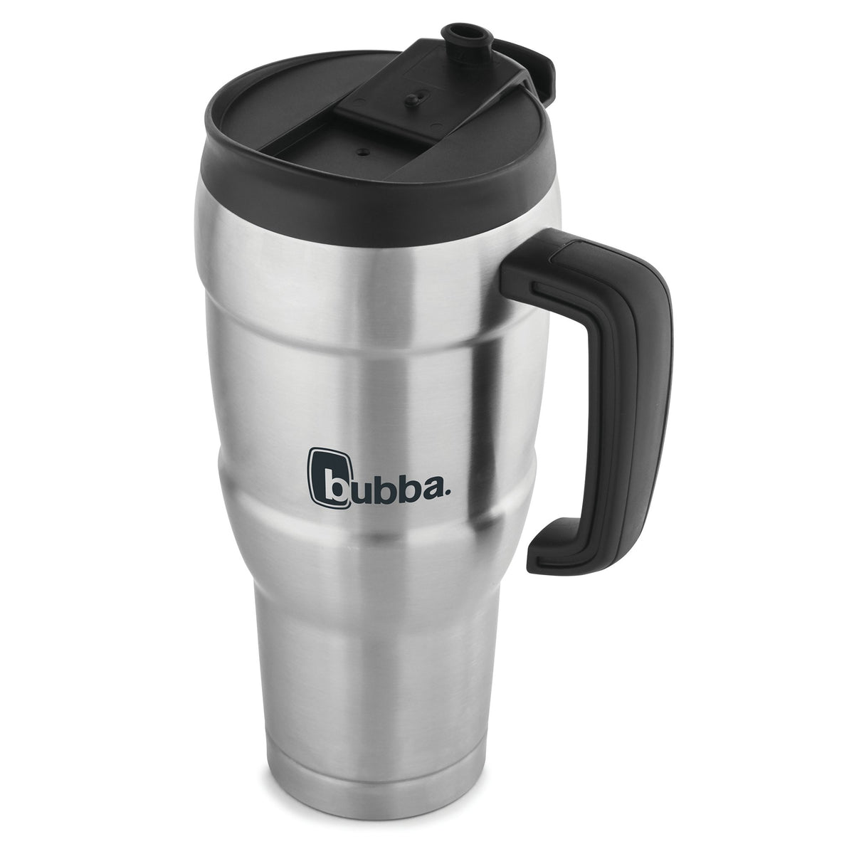 Bubba Hero XL mug handle, showing sturdy grip for on-the-go drinking.