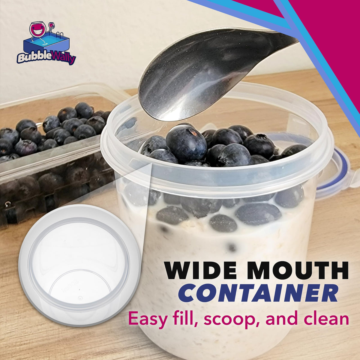 BubbleWally containers are safe for freezer microwave and dishwasher