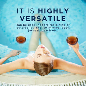 BubbleWally float-ready cups designed to sit at pool edge securely