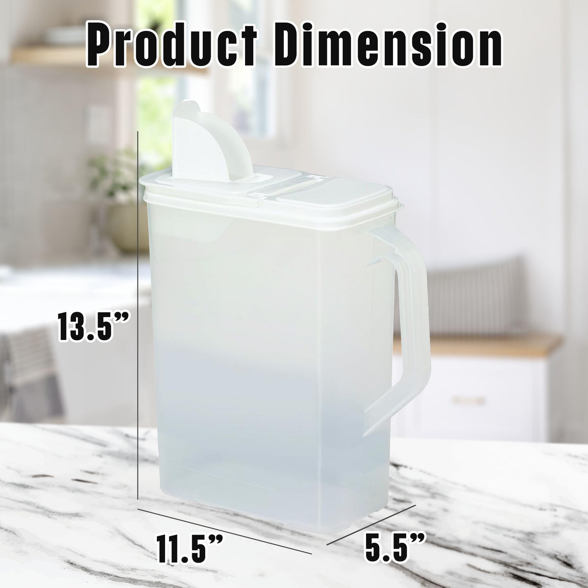Buddeez 8-quart container fits large pantry staples like rice and oats.