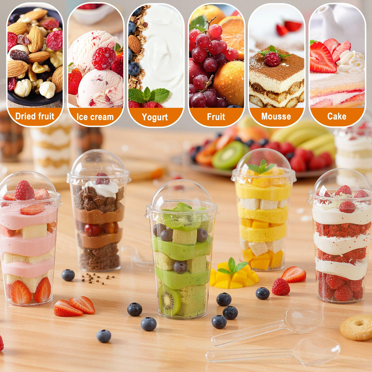 Budiwati wedding catering dessert cups presenting elegant servings