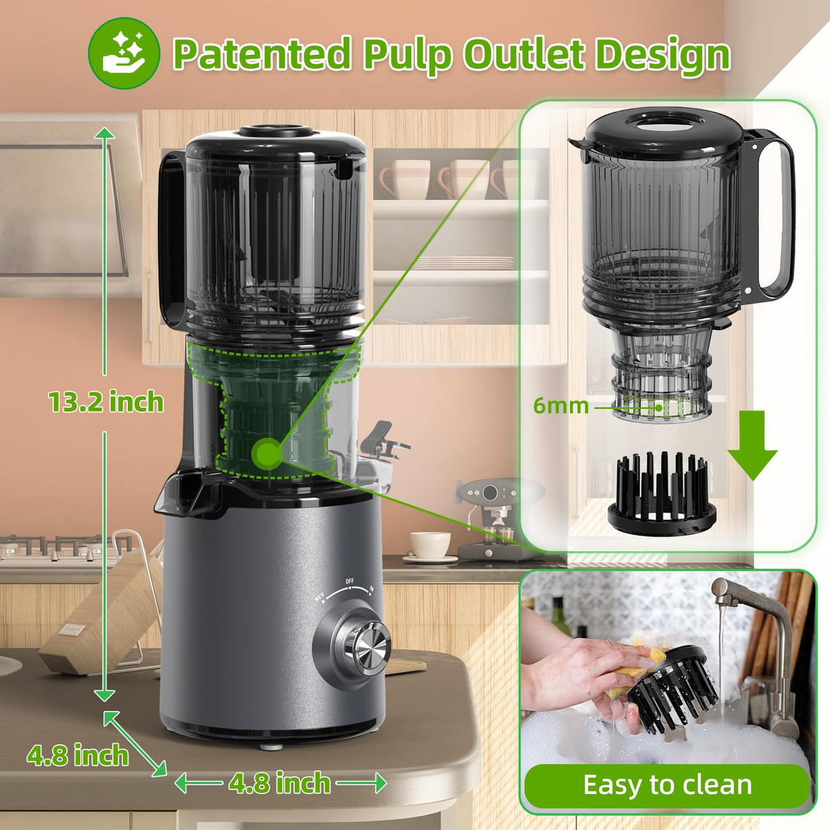 Budsom quiet operation for peaceful kitchen mornings