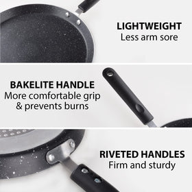 BUECMUE flat pancake pan ideal for thin crepes