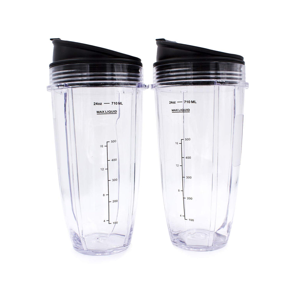 Buecmue replacement 24 oz blender cups in clear Tritan for Ninja Auto iQ