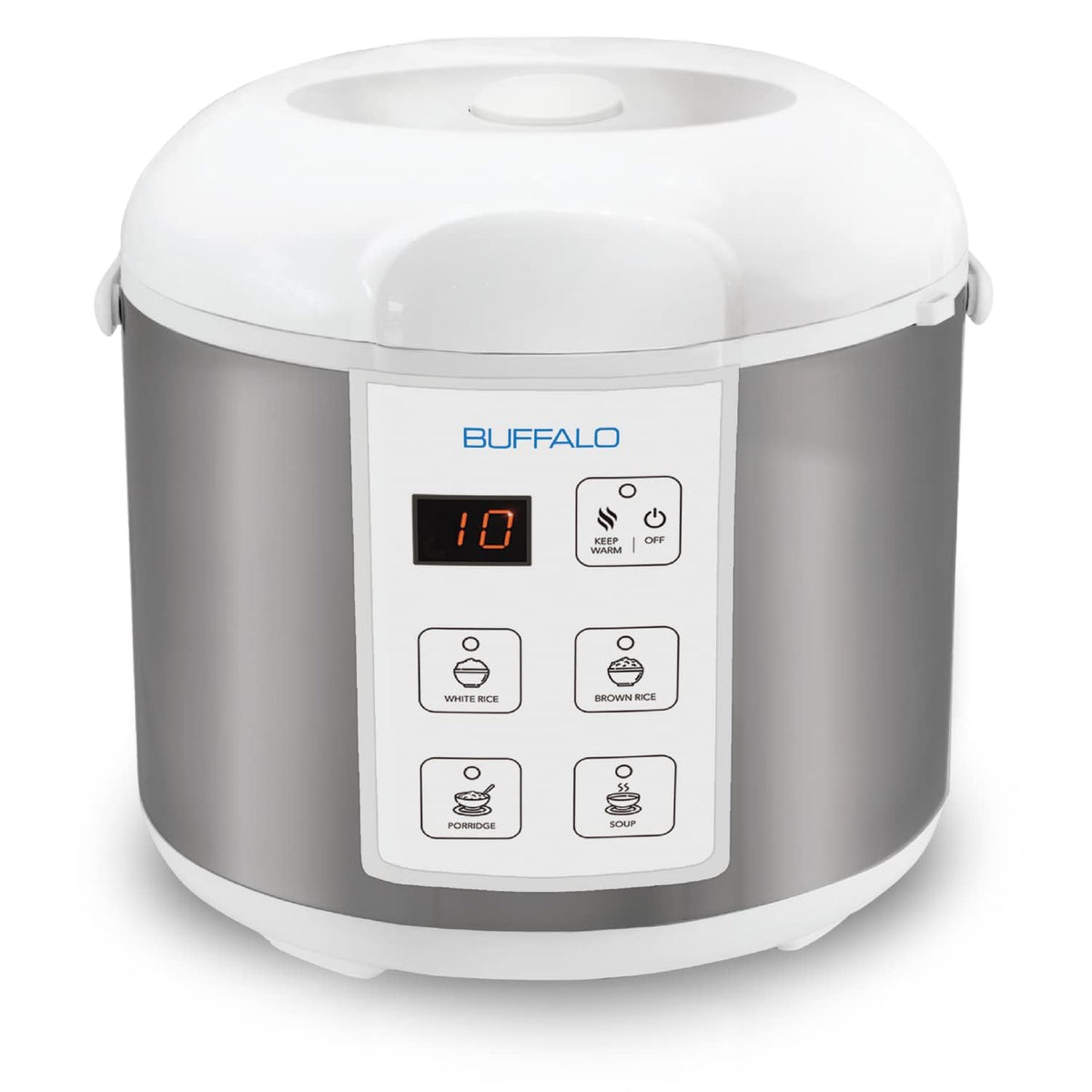 BUFFALO Classic inner pot with clad stainless steel for non-toxic cooking.