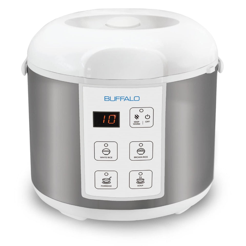 BUFFALO Classic inner pot with clad stainless steel for non-toxic cooking.