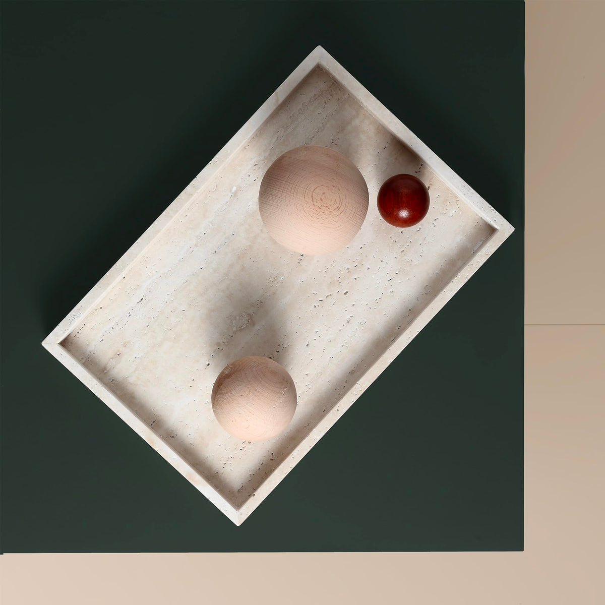 BUICCE tray on bathroom vanity for organizing accessories.