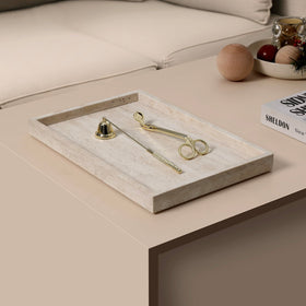BUICCE tray on kitchen island for stylish display and light hosting.