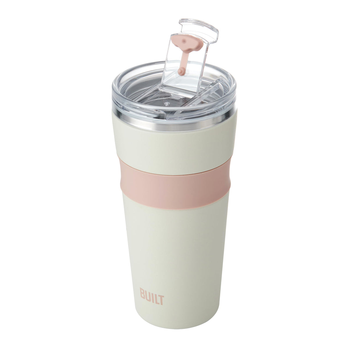 Built Shasta tumbler fits standard cup holders for portable hydration.
