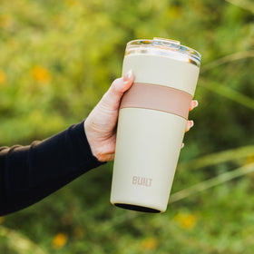 Built Shasta tumbler wide-mouth for easy ice addition and fast filling.