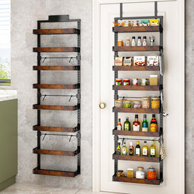 BUKFEN 8-tier over-the-door pantry organizer on display, showcasing organized storage.
