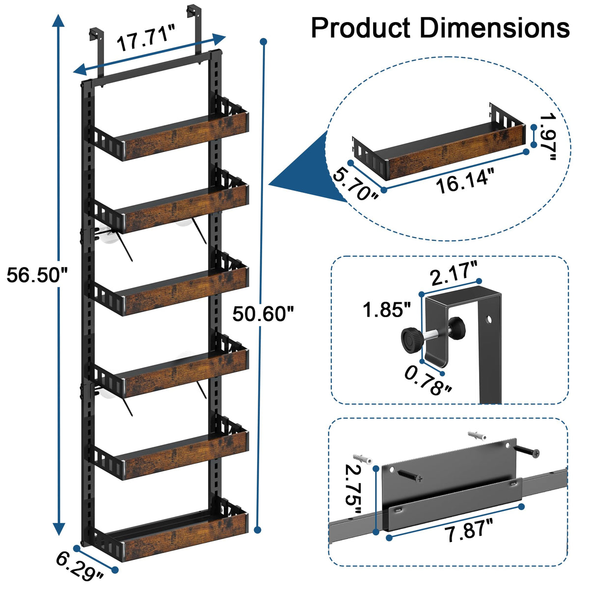 BUKFEN built-in 12 hooks maximize organization for kitchen and bathroom essentials.