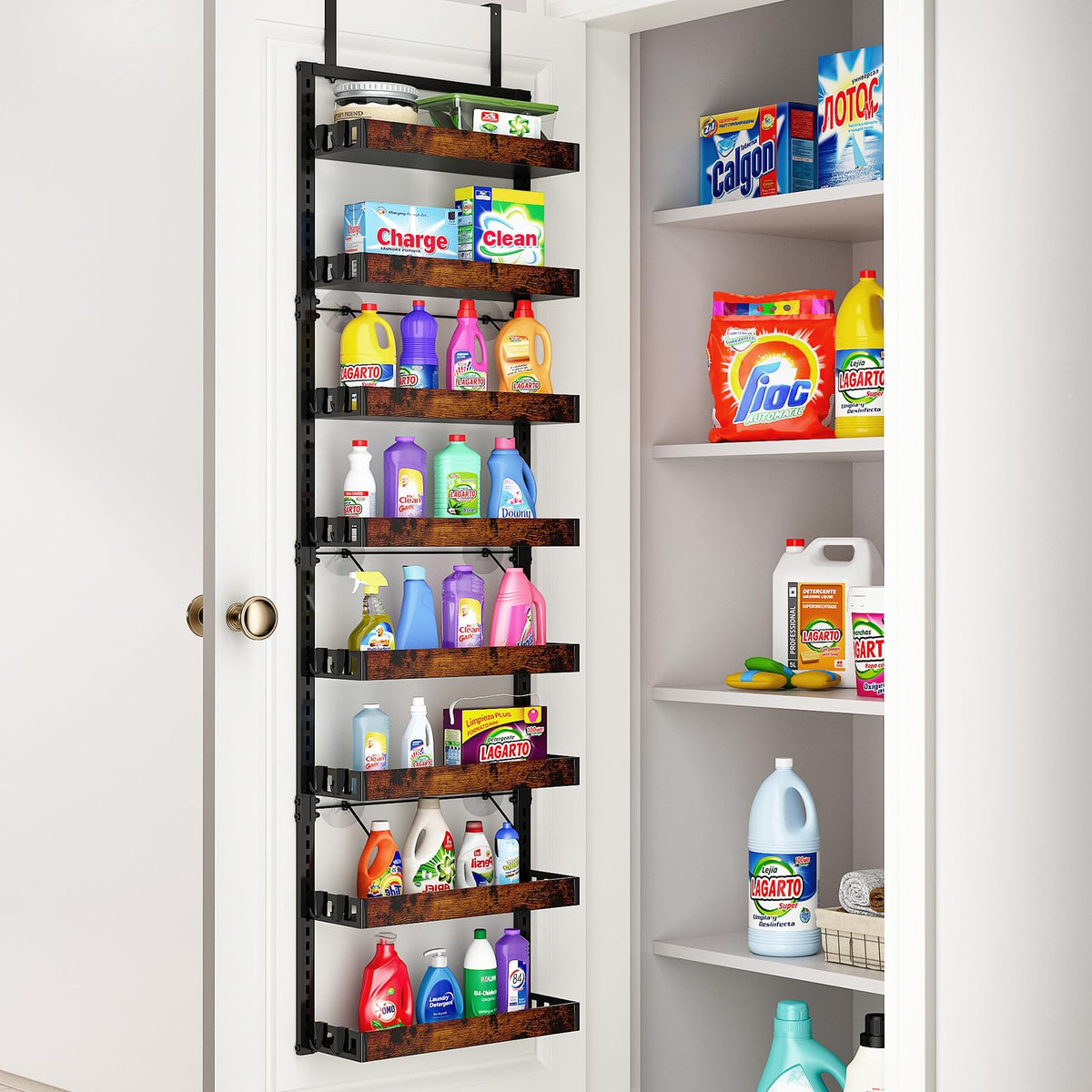 BUKFEN built-in 16 hooks maximize space for kitchen and bath items.