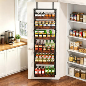 BUKFEN door-hanging spice rack with baskets, easy access to frequently used jars.