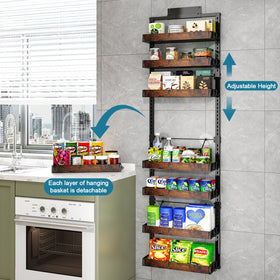 BUKFEN height-adjustable detachable baskets allow flexible can and spice storage.