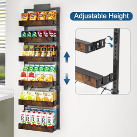 BUKFEN wall-mounted spice rack demonstrates versatile mounting for pantry storage.