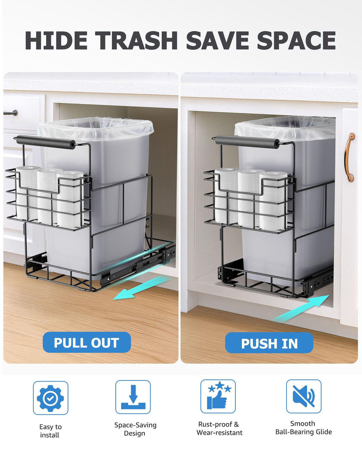 Bulado 125 lbs capacity handles heavy bags without tipping