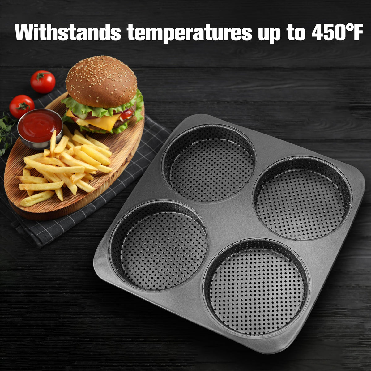BuleVina one-piece design bun pan ensures stability during baking.