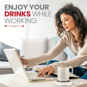 Bulk Paradise mug warmer feature keeps coffee or tea warm on your desk.