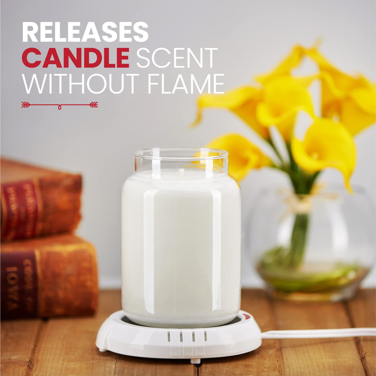 Bulk Paradise white design candle warmer plate for safe ambiance.
