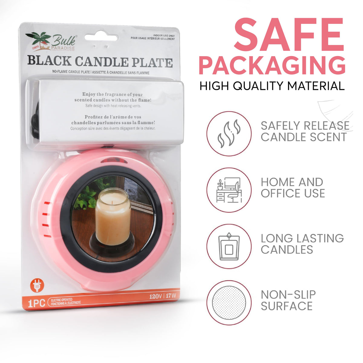 Bulk Paradise pink candle warmer adds stylish decor while warming scents