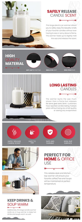 Bulk Paradise scent-dispersion warms spaces while candles stay flame-free.