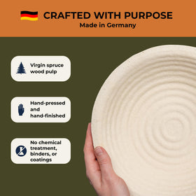 Bulka banneton with 1kg capacity supports large sourdough loaves
