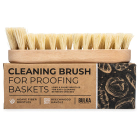 Bulka banneton cleaning brush with beechwood handle for comfortable post-bake cleaning.