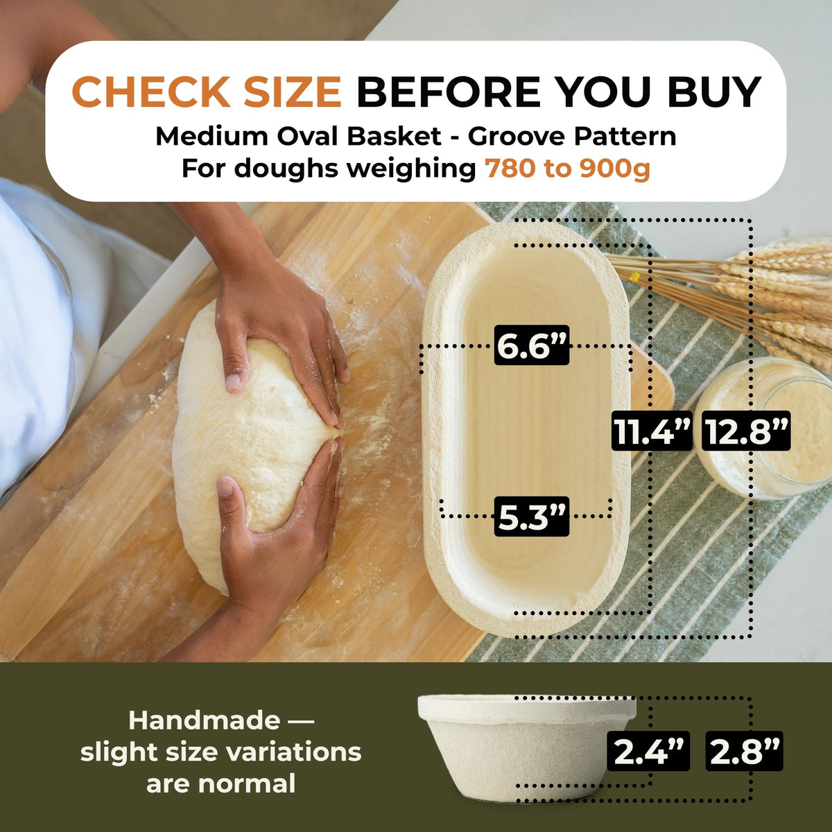 Bulka banneton crust-enhancement showcases improved crust formation in sourdough.