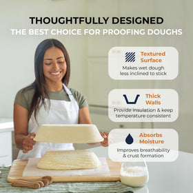 Bulka banneton thick-wall insulation maintains stable heat during proofing.