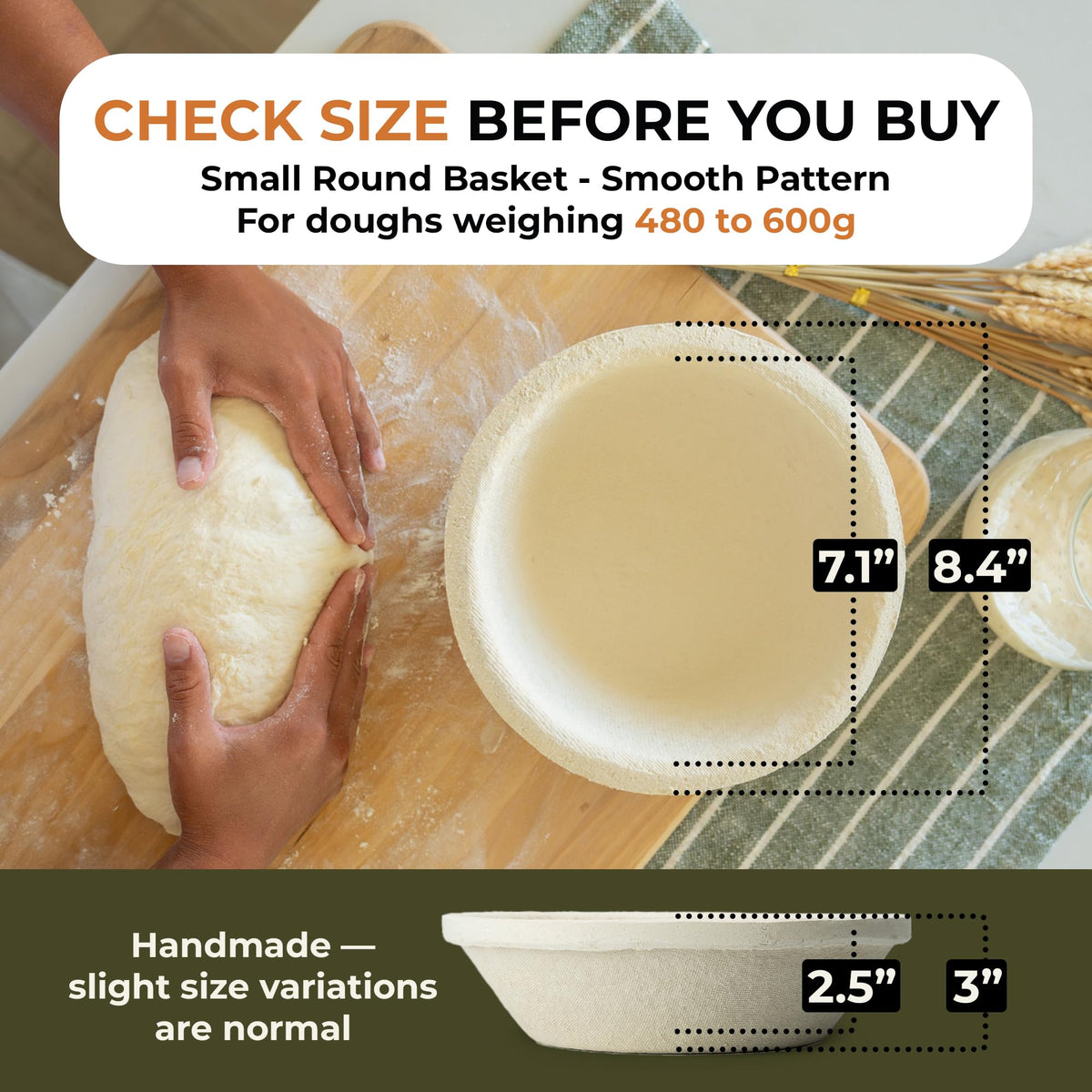 Bulka bread proofing basket interior, even temperature insulation for consistent fermentation.